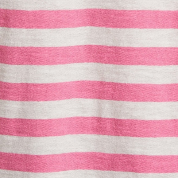 Pink and White Striped T-Shirt with Heart Patch - Picture 6 of 6